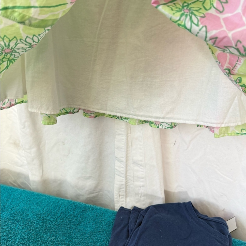 Lilly Pulitzer Vintage White Tag Slip Lined Long Ruffle Skirt Giraffes Women's S - Picture 5 of 6
